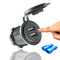 3.1A Dual USB Charger Socket with Touch Switch + 2 Terminals for Car Motorcycle