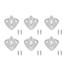 6pcs Grade 316 Stainless Steel Boat Hook Coat & Hat Hook Wall Mounted