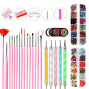 10pcs Women Nail Art Set Rhinestones Decoration Nail Nail Hot DIY Brush S5W2