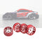4Pcs Metal Wheel Rim Set Fit for WLTOYS K969 K979 K989 1/128 RC Car Red