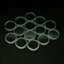 100* 27/30mm Coin Case Capsules Holder Applied Clear Plastic Round Storage Box