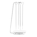 Grilling Skewer Stand Kabob Kebab Barbecue BBQ Grill Rack 4 Skewers Outdoor