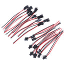 10pairs/Set 2Pin 10cm Connector Plug Wire Cable 10 Female+10 M JR Gw