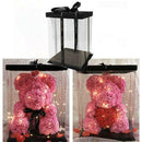 17X17X29cm Rose Bear Artificial Flowers Packing Box For Birthday Gifts Vale I0X2