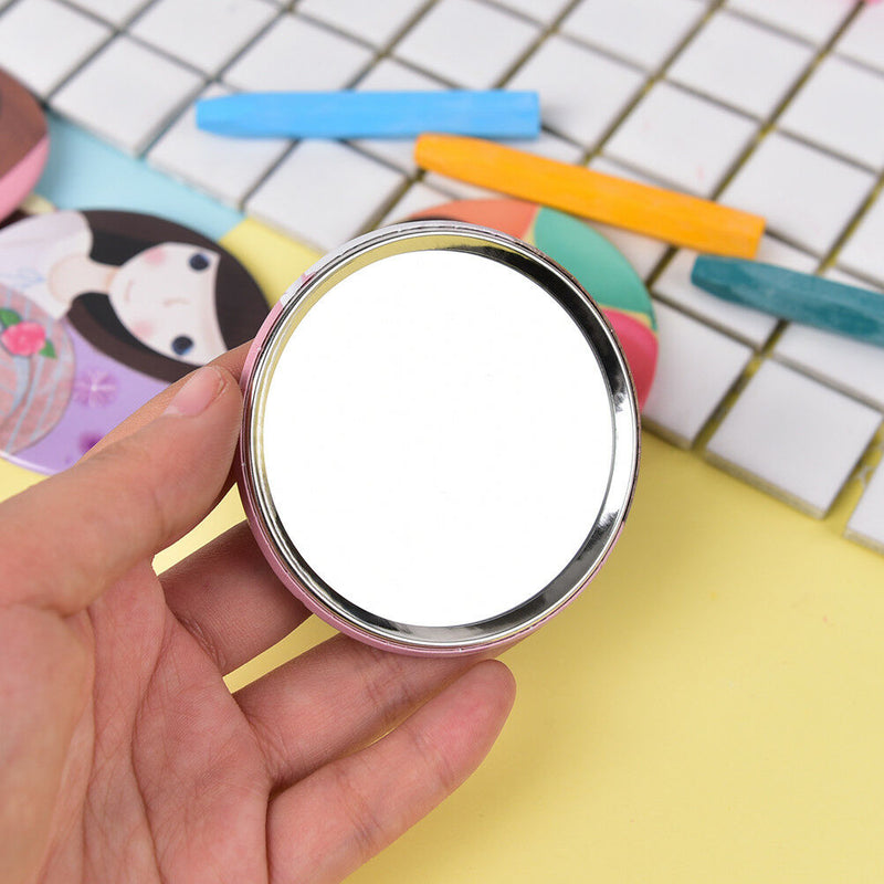 Mini Girl Series Mirror Portable Makeup Mirror Small Pocket Travel One Sided  Kw