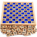 Montessori Math Education Materials - Wooden 1-100Consecutive Numbers Blocks Box