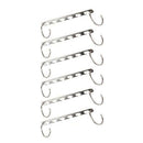 6pcs Stainless Iron Closet Hook Cloth Hanger Wardrobe Organizer Space Saver