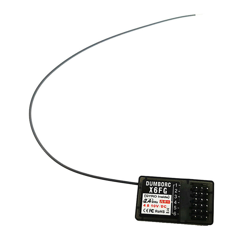 6CH 2.4G Transmitter System FHSS X6FG Receiver Build-in Gyro for RC Car/Boat