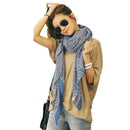 Blue Long Soft Printed Ladies Large Long Women Lady Sarong Scarf Wrap Scarves