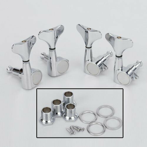 4 Pairs 4R Chrome Bass Tuners Machine Heads Tuning Pegs