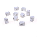 10x 2PIN ON/OFF Rocker Switch Car Dashboard Dash Boat SPST 6A/250V White SA BX