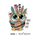 Cute Owl DIY Heat Transfer Stickers Iron-on Patch T-shirt Dresses Washable PatJR