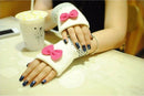Unisex Men Women Knitted Fingerless Winter Gloves Soft Warm Mitten Solid Gift