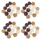 60 Pieces Mixed 3cm Handmade Rattan Wicker Ball Decoration Ornaments Wedding
