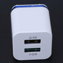 Universal EU Plug 2.1A 2 Port USB Double Charging Adapter USB Charger