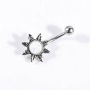 4PC Belly Button Ring Surgical Steel Internally Threaded Piercing Navel Bar