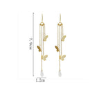 Boho Women Butterfly Tassels Pendant Ear Stud Alloy Earrings Charm Jewelry GiFT