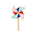 Colorful Windmill Brooches Badges Clothing Cartoon Enamel Shirt Lapel Pins
