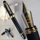 Jinhao X450 Black Gifts With Fireworks Fountain Pen 0.7mm Nibs 18KGP Golden Trim