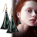 1Pair Delicate Colored Glass Earrings Women Creative Triangle Sector Earrin G3X5