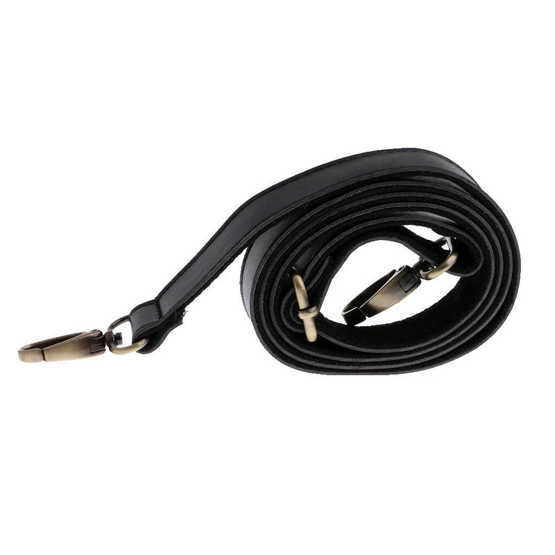 Black PU Leather + Canvas Handbags Bag Strap Handle Holder Replacement 138cm