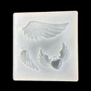 DIY Angel Wings transparent Epoxy Pendant mold Silicone Fondant Sugar Mold JR