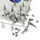 20 Cone Spikes Screwback Studs 25mm Leather Craft DIY Goth Punk Rock Spot dfs