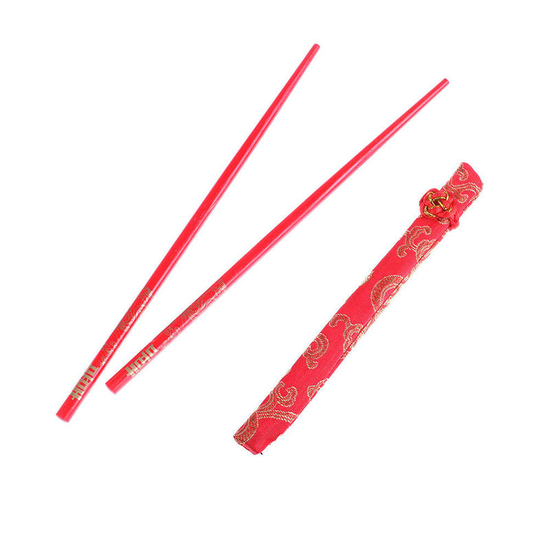 China bamboo chopsticks red dragon chinese pattern reusable 1pair useful st ME