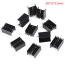 10Pcs 20x15x11mm Black Aluminum Heat Sink for TO-220  ME