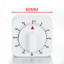 Kitchen Timer Small Square Cooking Mechanical Alarm 60 Minutes Reminder Tool #
