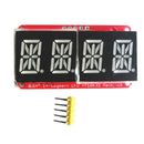 6Pcs/Set 0.54" 4 bit Digital LED Display Module I2C Interface   Red Orange