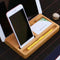 4 In1 Bamboo Desktop Organizer Stand For Mobile Phone, Ipad, Pen, Card