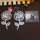 2pcs/set Silicone Transparent Seals Clear Stamps+Cutting Die for DIY Photo