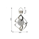 Solar Power LED Light Wind Spinner Chimes Spiral Garden Courtyard Hanging Lamp