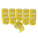 5x Cat Dog Pet Cohesive Bandage Gauze Tape Wrap Claws Prints Yellow for  Bandage