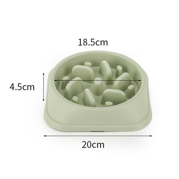 Pet Slow Feed Bowl Portable Dog Foods Bowl Prevent Obesity Feeder (Green) A#S