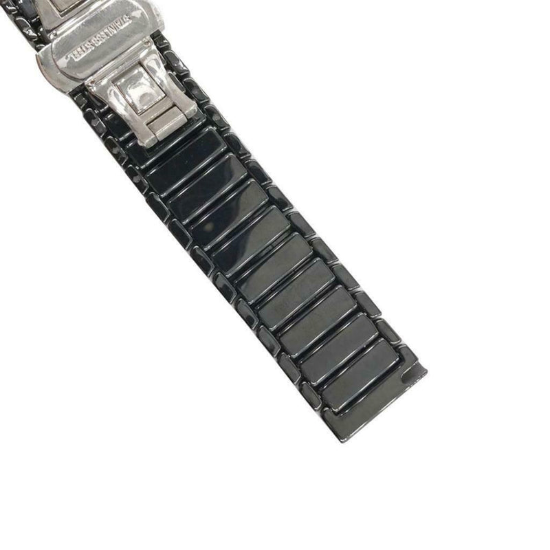 Watch Strap Ceramic Bracelet Band 20mm Hidden Deployment Clasp black