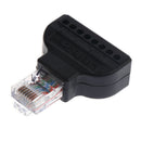 2x RJ45 Ethernet Adapter Screw Terminal Adaptor RJ45 Male To 8Pin Converter
