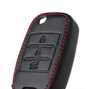 3Buttons For KIA Ceed KX5 Rio Sportage QL Waxed Car Remote Key Leather Cover