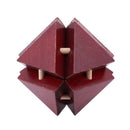 Wooden Triple-cornered Lock Smooth and Slick Lock Logic Puzzle Burr Puzzles I7C8