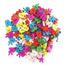 100pcs 2 Holes Lovely Colorful Wooden Sewing Snail Shaped Buttons DIY Crafts