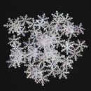 200pcs 3cm Christmas Tree White Plastic Snowflakes Party Home Desk Decor AU