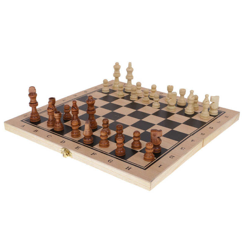 Portable Foldable Chess Draughts Backgammon Game for Kids Adults Board Game