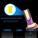 1 Pair COB LED Car Headlight Bulbs 72W Headlamp Fog Light Purple (H11) A