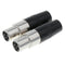 2 x 5 Pin XLR Female Cable Connector, Fit for Microphones, Black and Sliver