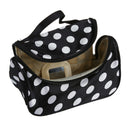 Black Zipper Bag Cosmetic Toiletry Bag Makeup bag Handbag with Points patte U9J3