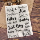 Happy Letter Transparent Silicone Clear Stamp DIY Scrapbook Embossing Card-Words