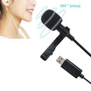 Professional  USB External Microphone with Phone Collar Clip