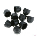 M8 (8mm) Black Domed Plastic Nut / Bolt Cover Caps 13MM Spanner Size - PK 50