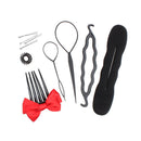 6pcs/set DIY Twist Styling Sponge Disk Comb Hairpin Hoop Dish Hair Tool